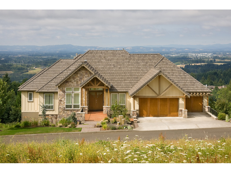 Ranch House Plan Front Photo 07 - 011S-0069 - Shop House Plans and More