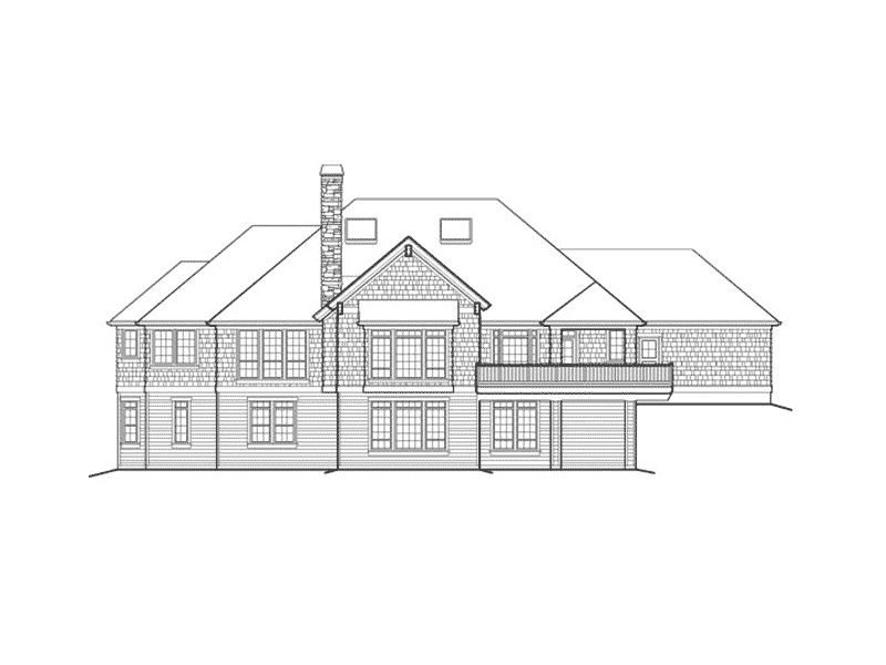 Ranch House Plan Rear Elevation - 011S-0069 - Shop House Plans and More