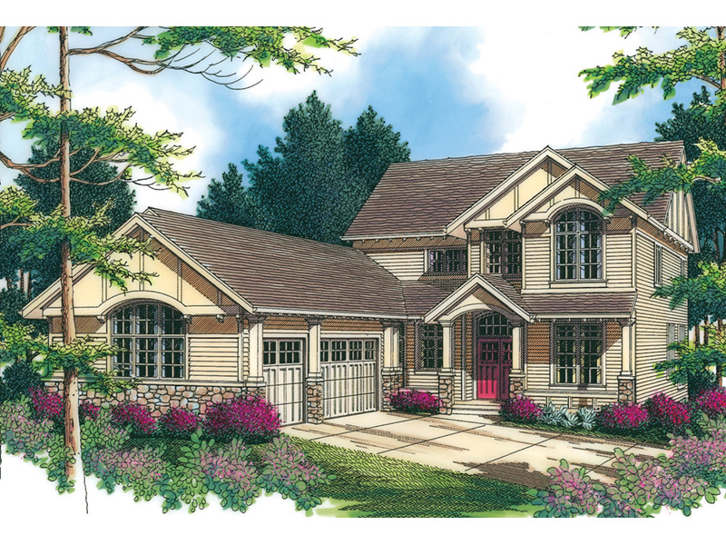 Arts & Crafts House Plan Front Image - Napier Lane Craftsman Home 011S-0072 - Shop House Plans and More