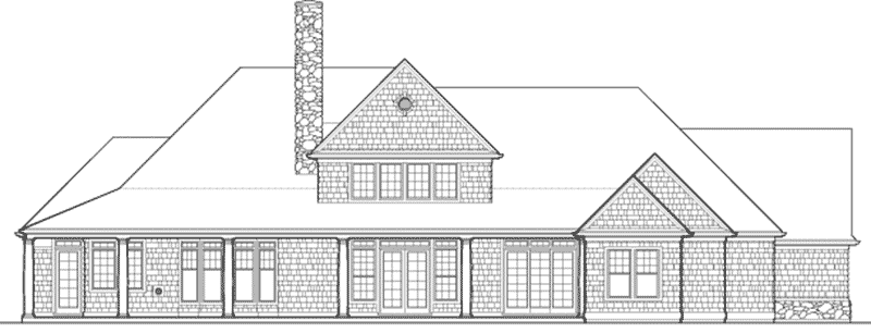 European House Plan Rear Elevation - 011S-0073 - Shop House Plans and More