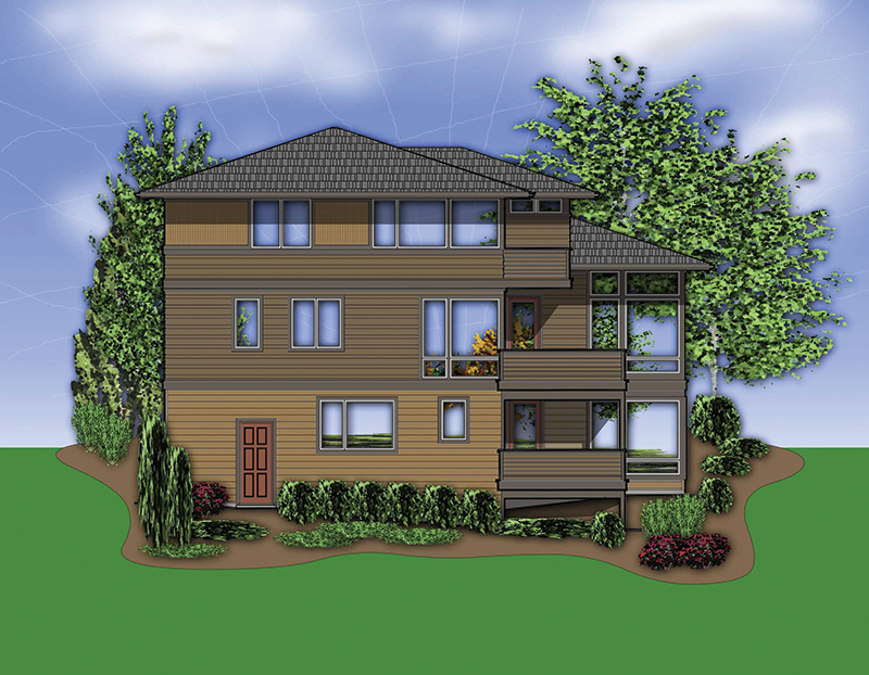 Prairie House Plan Color Image of House - 011S-0075 - Shop House Plans and More