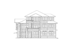 Arts & Crafts House Plan Rear Elevation - 011S-0077 - Shop House Plans and More