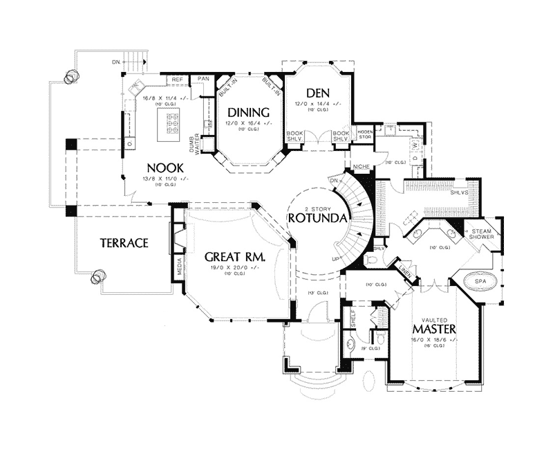 Traditional House Plan First Floor -  011S-0078 | House Plans and More