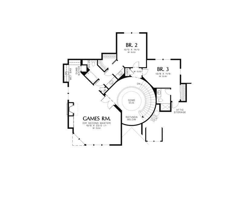 Traditional House Plan Second Floor - 011S-0078 - Shop House Plans and More