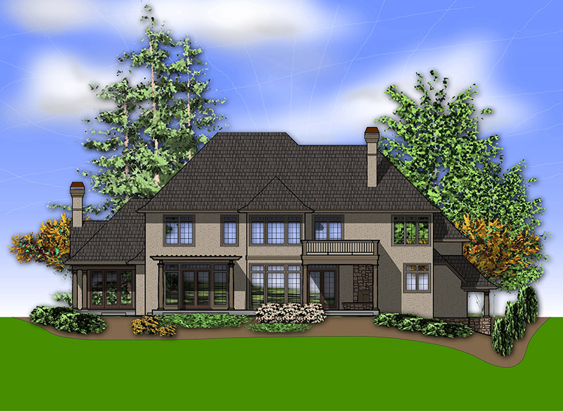 Country French House Plan Color Image of House - 011S-0079 - Shop House Plans and More