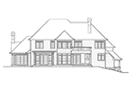European House Plan Rear Elevation -  011S-0079 | House Plans and More