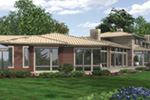 Modern House Plan Rear Photo 04 - Demarco Luxury Prairie Home 011S-0085 - Search House Plans and More