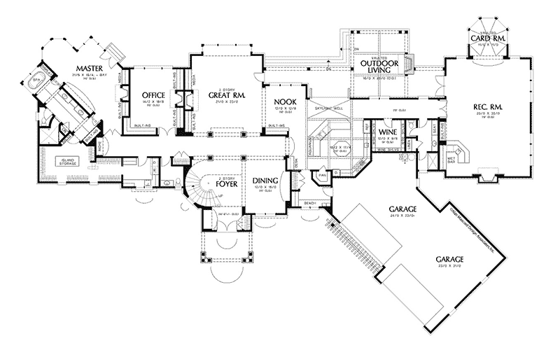 Luxury House Plan First Floor - 011S-0086 - Shop House Plans and More