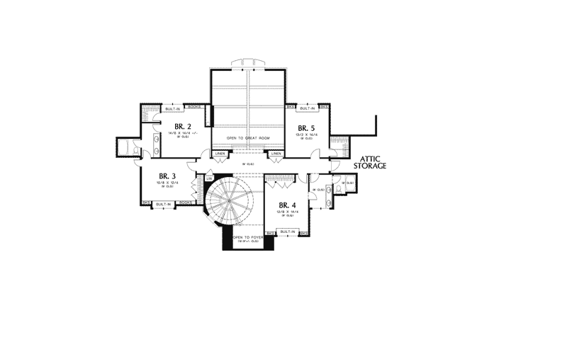 Luxury House Plan Second Floor - 011S-0086 - Shop House Plans and More