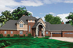 European House Plan Front of Home - 011S-0086 | House Plans and More