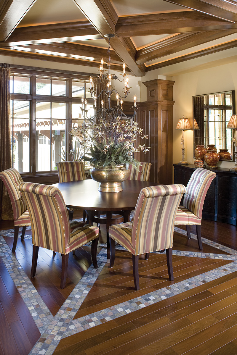 Luxury House Plan Dining Room Photo 03 - Patterson Pier Luxury Craftsman Home 011S-0087 - Shop House Plans and More