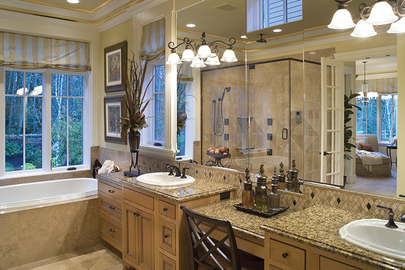 Luxury House Plan Master Bathroom Photo 01 - Patterson Pier Luxury Craftsman Home 011S-0087 - Shop House Plans and More