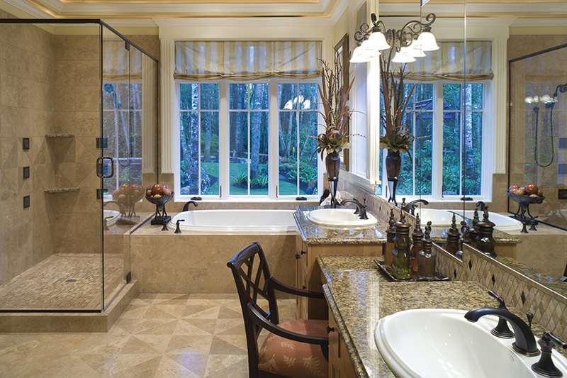 Luxury House Plan Master Bathroom Photo 02 - Patterson Pier Luxury Craftsman Home 011S-0087 - Shop House Plans and More