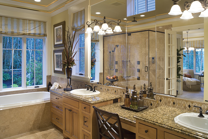 Luxury House Plan Master Bathroom Photo 04 - Patterson Pier Luxury Craftsman Home 011S-0087 - Shop House Plans and More