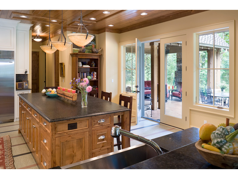 Rustic House Plan Kitchen Photo 03 - Timber Creek Luxury Home 011S-0089 - Shop House Plans and More