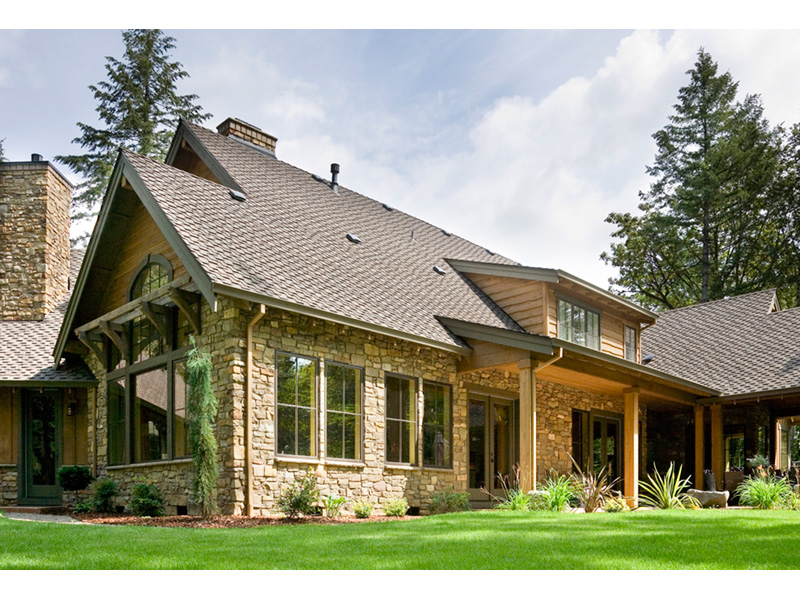 Rustic House Plan Side View Photo - Timber Creek Luxury Home 011S-0089 - Shop House Plans and More
