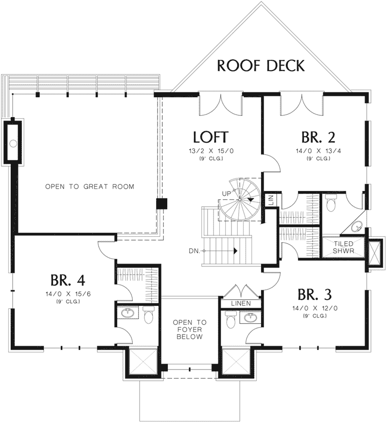 Sunbelt House Plan Second Floor - Perdana Luxury Modern Home 011S-0090 | House Plans and More