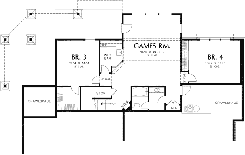 Luxury Home Plan Lower Level 011S-0100
