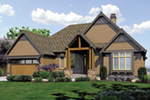 Arts & Crafts House Plan Front of Home - 011S-0102 - Shop House Plans and More