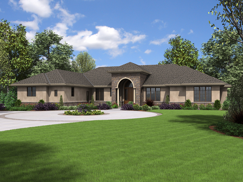 Modern House Plan Front of Home - Wynhaven Luxury European Home 011S-0114 - Shop House Plans and More