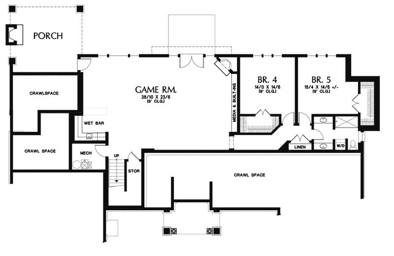 Waterfront Home Plan Lower Level 011S-0114
