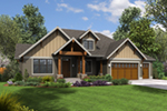 Ranch House Plan Front of Home - Morrow Oak Luxury Home 011S-0115 - Shop House Plans and More