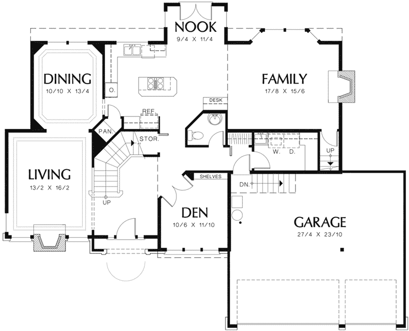 Traditional House Plan First Floor - 011S-0116 - Shop House Plans and More