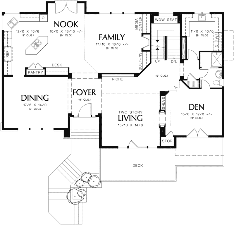Prairie Home Plan First Floor 011S-0125