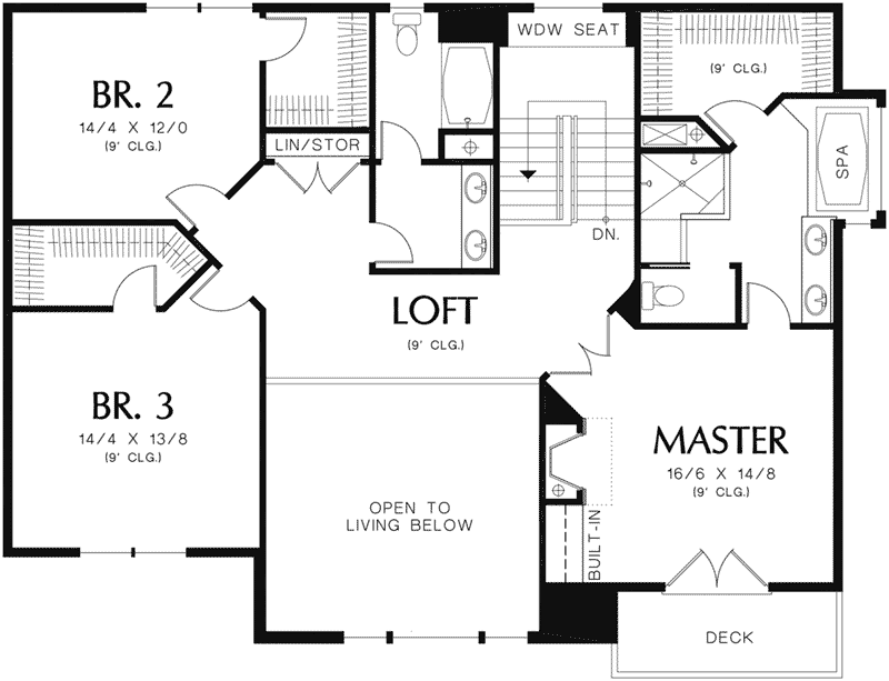 Modern Home Plan Second Floor 011S-0125