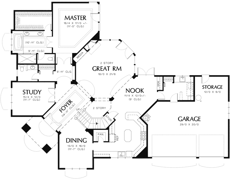 Sunbelt Home Plan First Floor 011S-0128