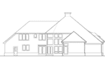 Southwestern House Plan Rear Elevation - 011S-0128 - Shop House Plans and More