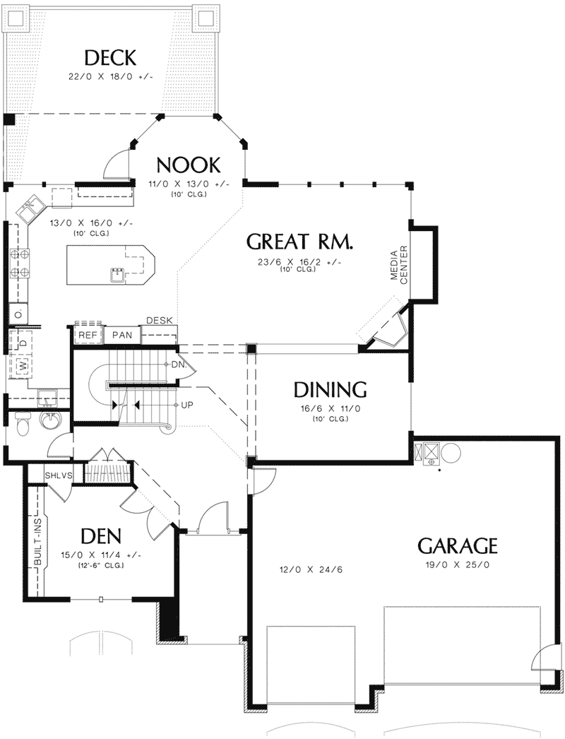 Luxury Home Plan First Floor 011S-0132