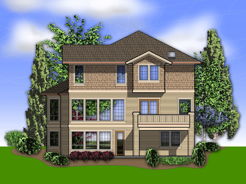 Shingle House Plan Color Image of House - 011S-0134 - Shop House Plans and More