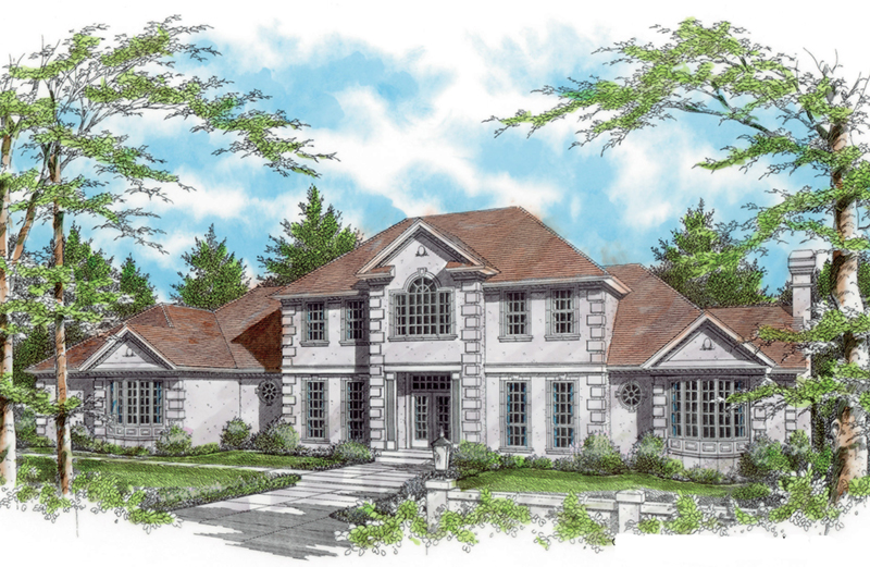 Traditional House Plan Front of Home - 011S-0152 - Shop House Plans and More