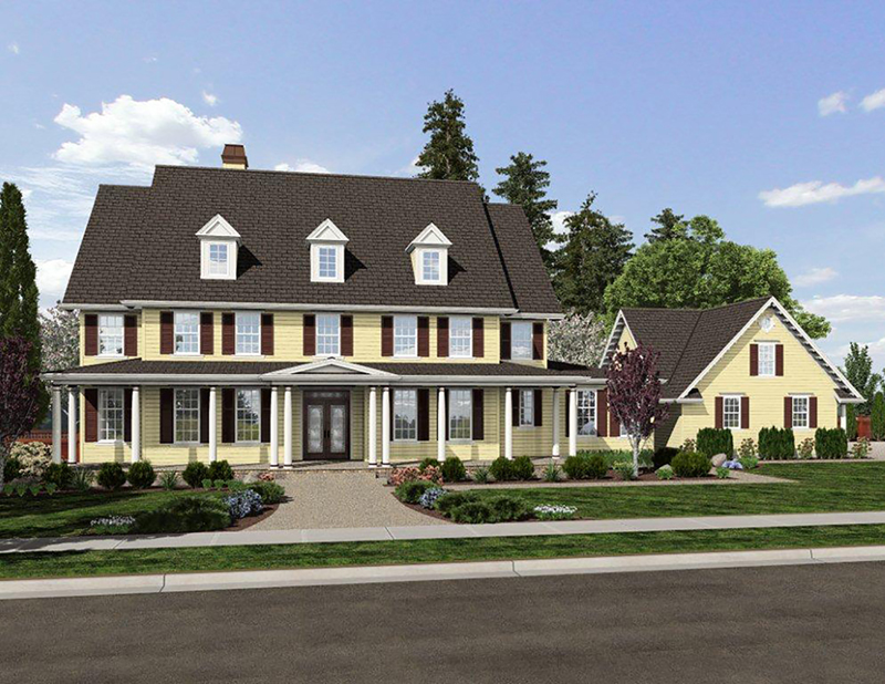 Country House Plan Front of Home - 011S-0156 - Shop House Plans and More