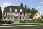 Country House Plan Front of Home - 011S-0156 - Shop House Plans and More