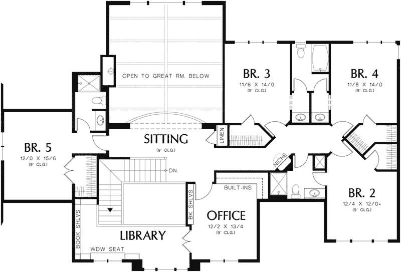 Traditional House Plan Second Floor - Flanagan Place Luxury Home 011S-0158 - Search House Plans and More