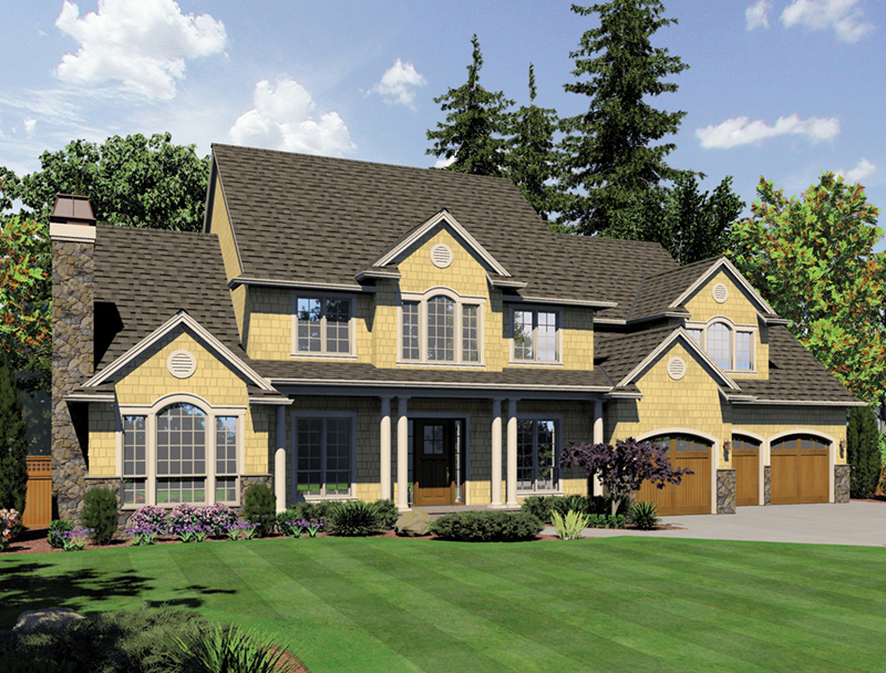 Traditional House Plan Front of Home - Flanagan Place Luxury Home 011S-0158 - Search House Plans and More