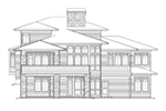 Prairie House Plan Rear Elevation - 011S-0160 - Shop House Plans and More