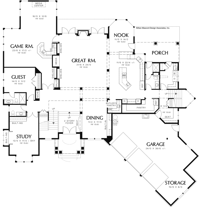Luxury Home Plan First Floor 011S-0161