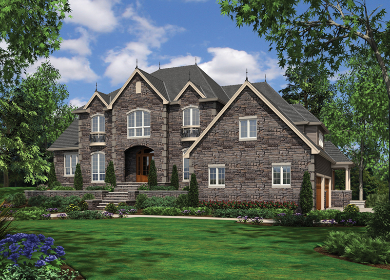 Luxury House Plan Front of Home - 011S-0163 - Shop House Plans and More