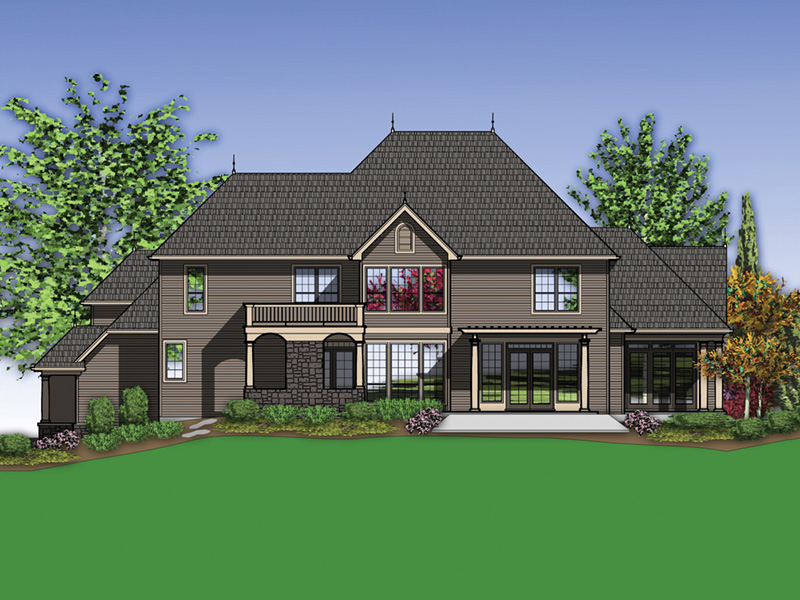 Luxury House Plan Color Image of House - 011S-0163 - Shop House Plans and More