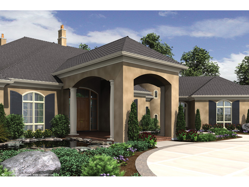 Southwestern House Plan Front Photo 01 -  011S-0182 | House Plans and More
