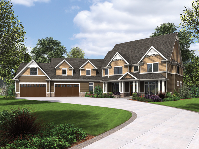 Craftsman House Plan Front Image - Powers Hill Luxury Home 011S-0191 - Shop House Plans and More