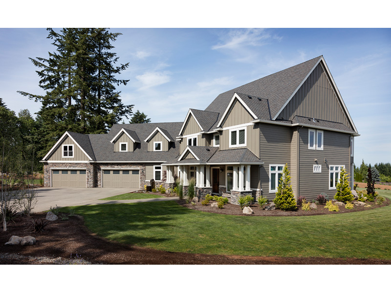 Craftsman House Plan Front Photo 02 - Powers Hill Luxury Home 011S-0191 - Shop House Plans and More