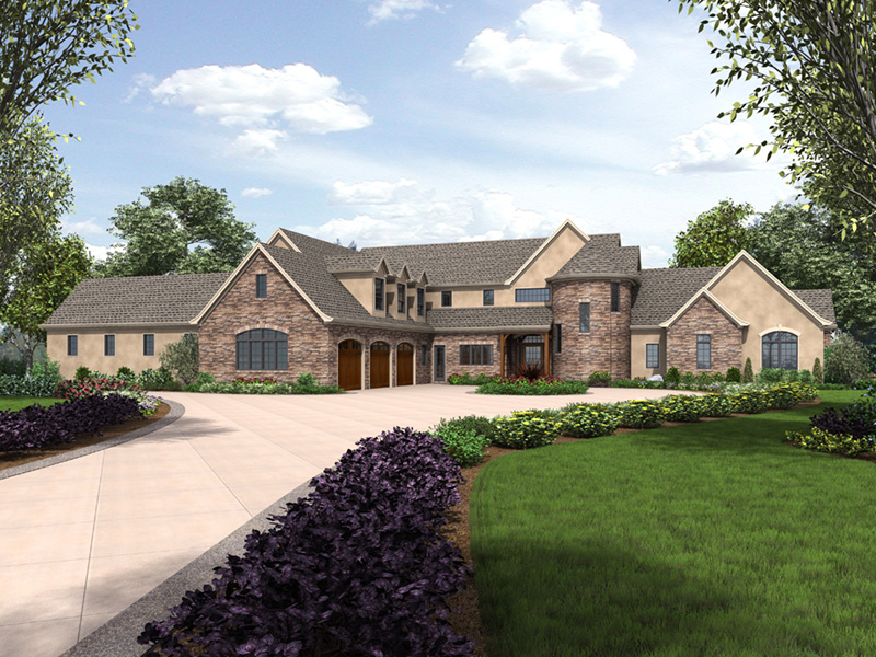 Luxury House Plan Front Image - Asbury Park Luxury Home 011S-0196 - Search House Plans and More