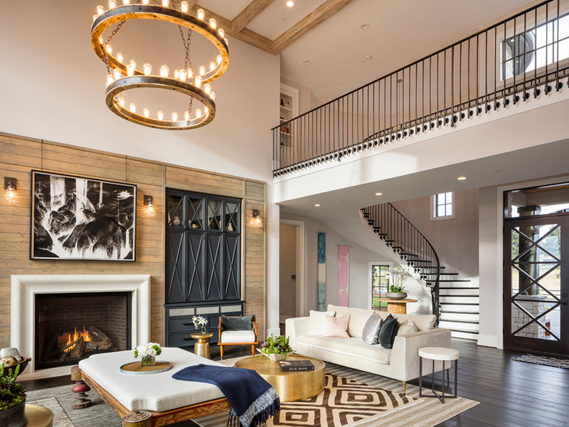 Luxury House Plan Living Room Photo 01 - Asbury Park Luxury Home 011S-0196 - Search House Plans and More