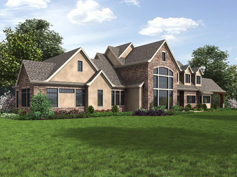 Luxury House Plan Side View Photo 02 - Asbury Park Luxury Home 011S-0196 - Search House Plans and More