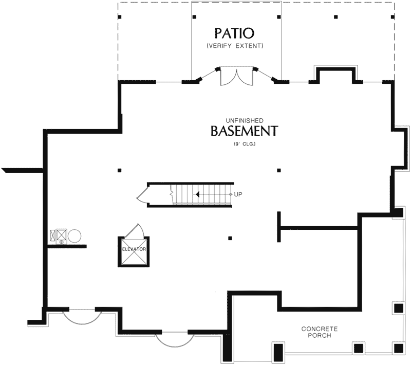 Arts & Crafts House Plan Basement Floor - 011S-0205 - Shop House Plans and More