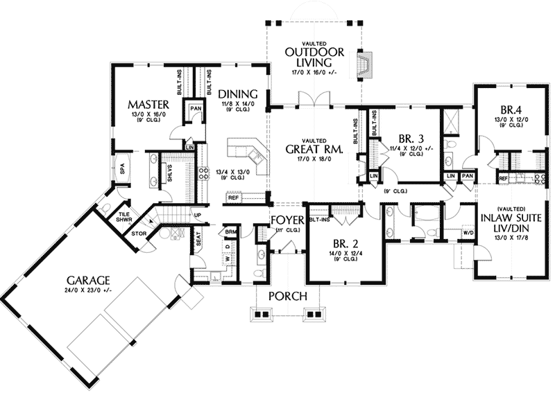 Country French House Plan First Floor - 011S-0215 | House Plans and More
